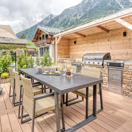 Alpesi faház Sauna Bain Nordique Cinema Vue Montange Chamonix
