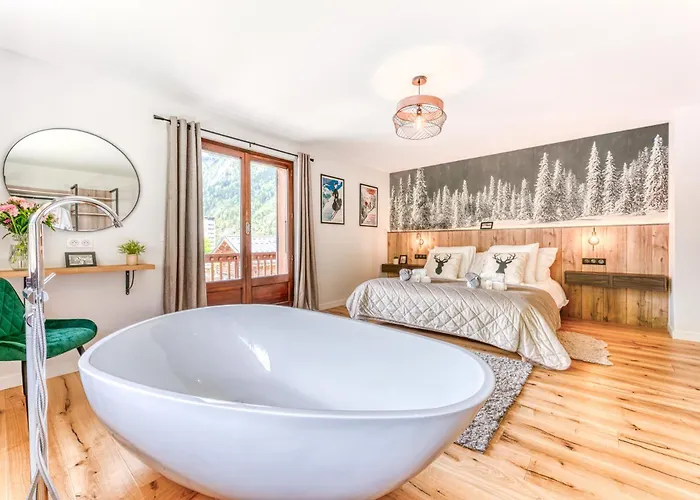 Sauna Bain Nordique Cinema Vue Montange Chalet Chamonix